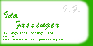 ida fassinger business card